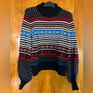 American Eagle Outfitters Nordic Fair Isle Cottagecore Sweater